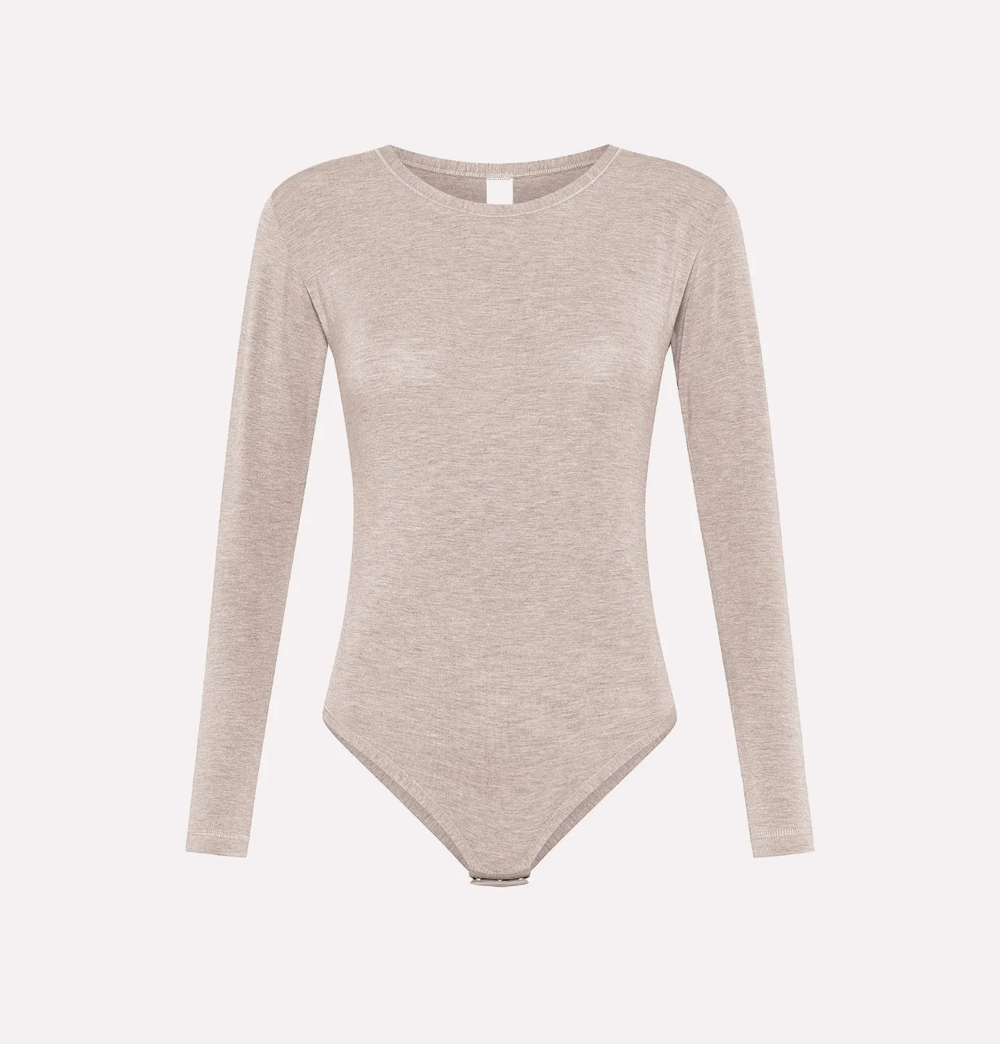 Casagin body girocollo Tencel cashmere donna nero manica lunga
