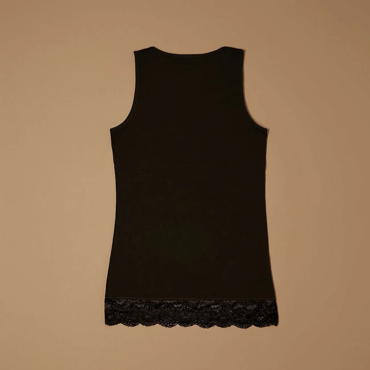 Jadea Basic 4328 canotta cotone pizzo nero