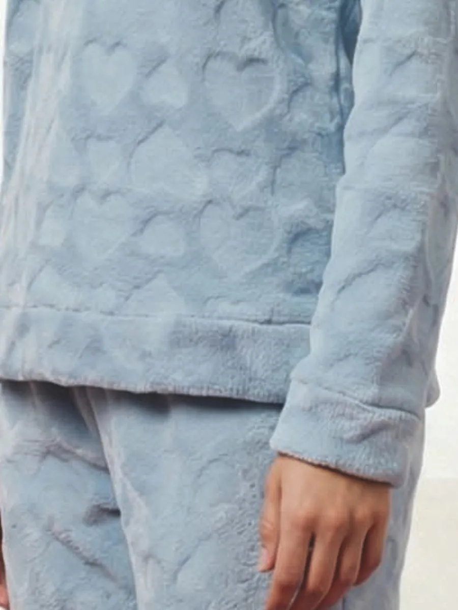 Si'èLei Coraline OF45 pigiama azzurro coral collo alto