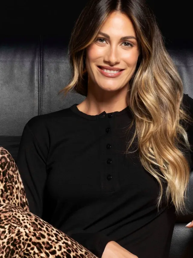 Si'èLei Verde Veronica MA15 pigiama donna animalier viscosa