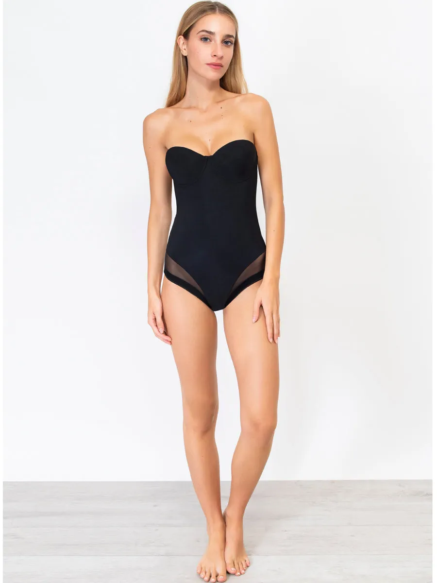 SièLei Everybody 1852 Body Modellante Nero a Fascia