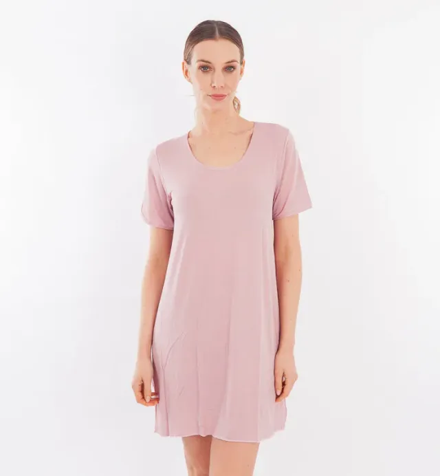 Casagin Camicia da Notte Donna Bamboo Bianco Manica Corta Lunga