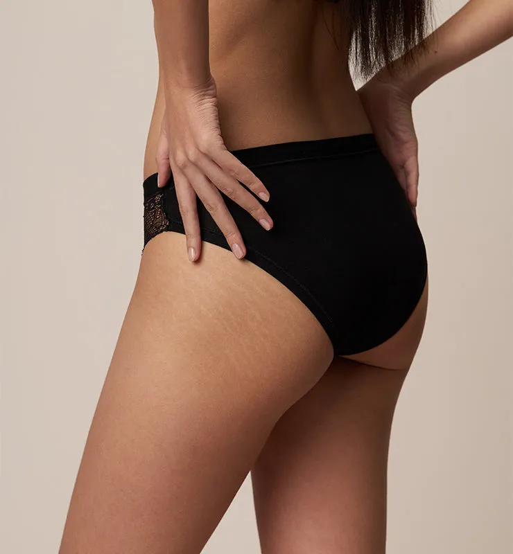 Casagin Slip tessuto naturale slip bordeaux pizzo eco