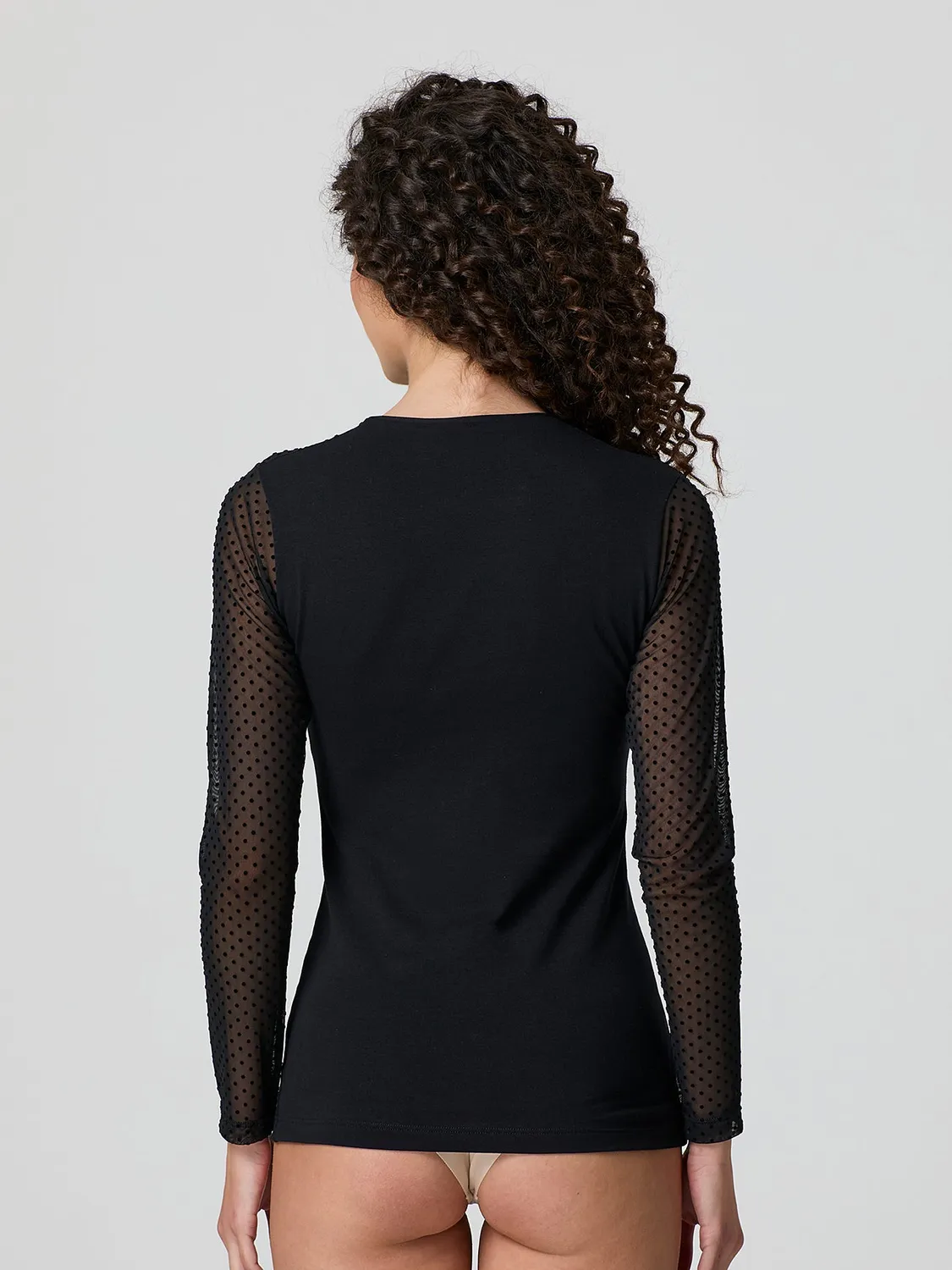 Jadea 4651 maglia manica lunga nera in cotone