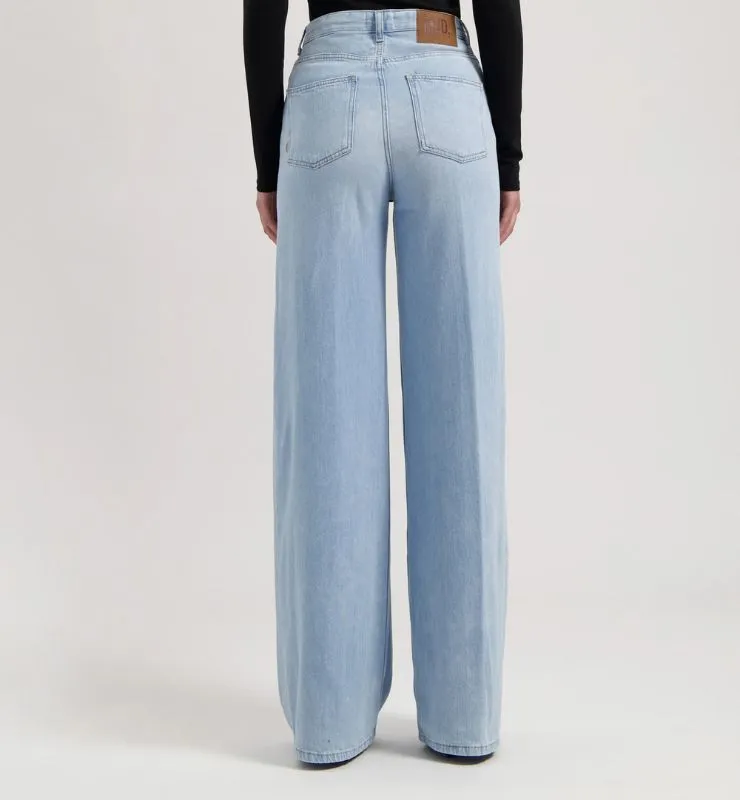 Casagin High Loose jeans donna azzurro W25 lino
