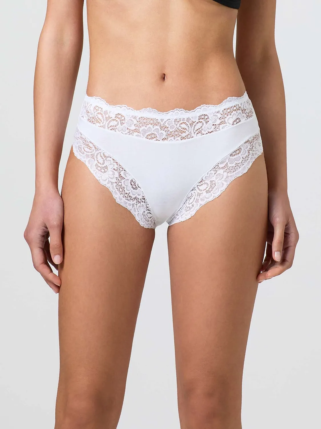 Jadea Basic slip cotone modal pizzo elastico sgambato
