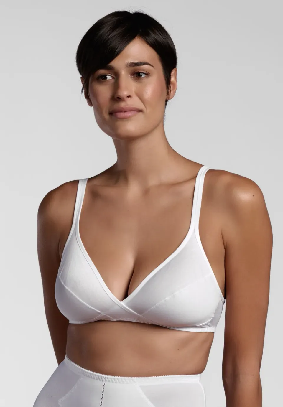 Lepel Elettra Classic reggiseno incrociato bianco cotone
