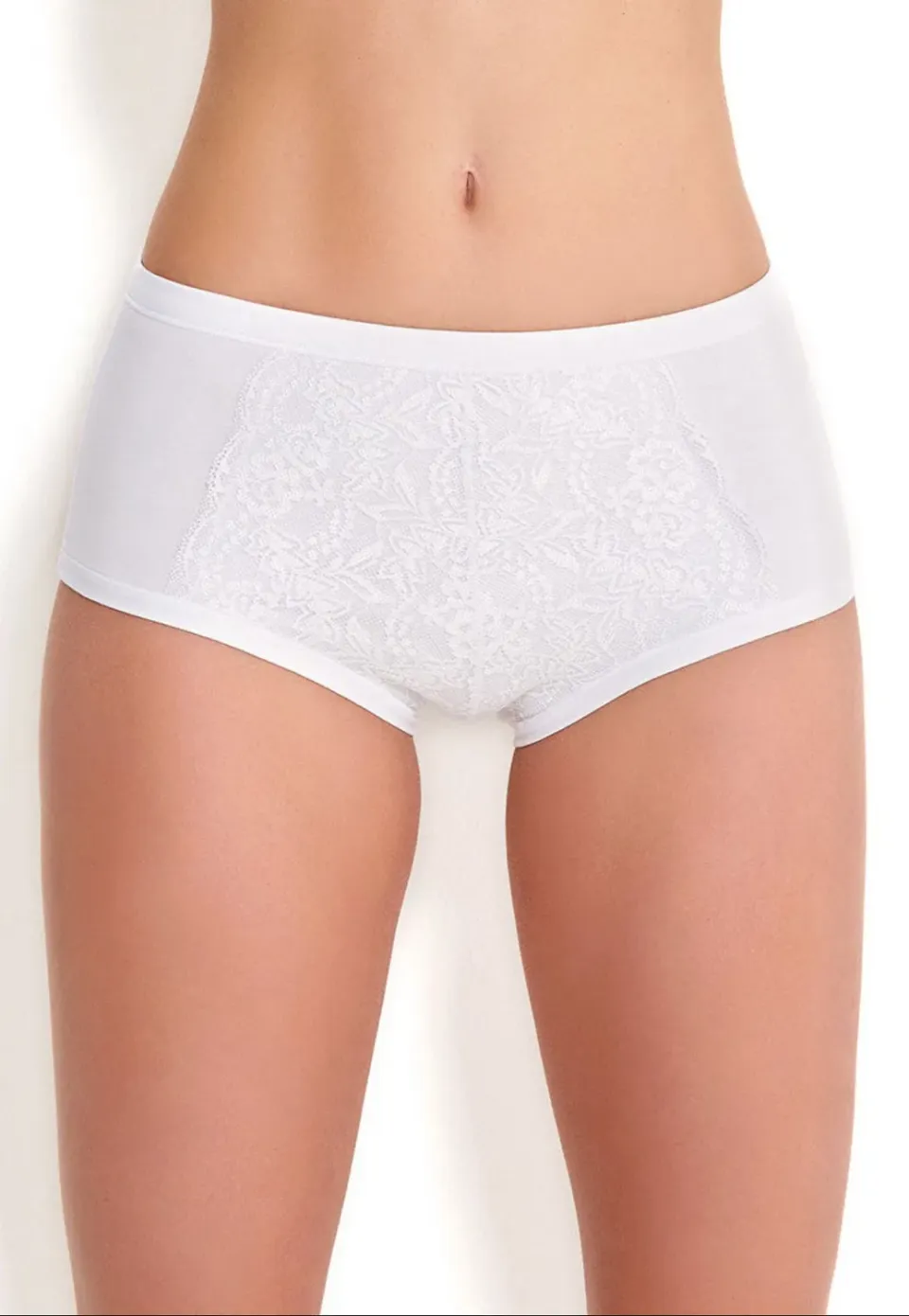 Rossoporpora Culotte Modal e Pizzo Culotte Bianco Cotone