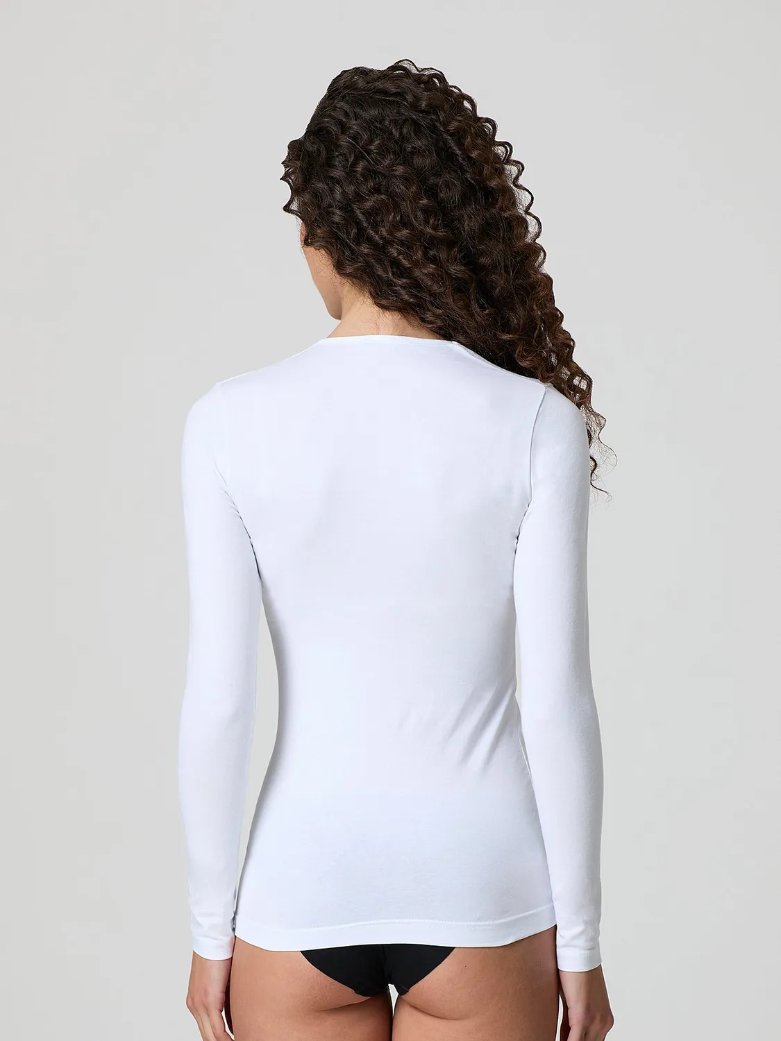 Jadea Basic 4055 maglia manica lunga cotone elasticizzato