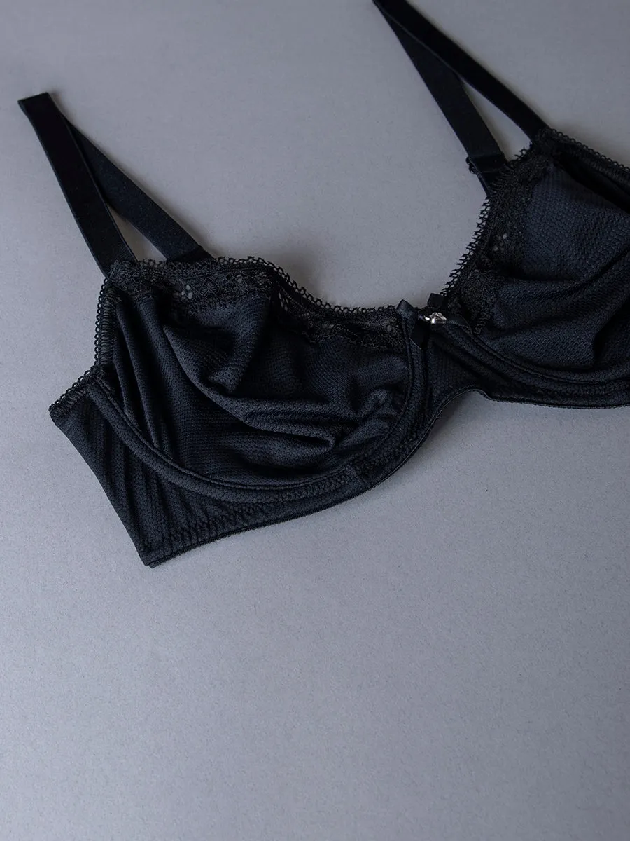 Si'èLei 1870 reggiseno con ferretto nero jacquard