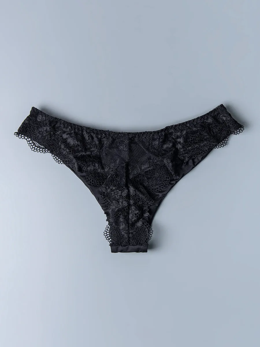 Si'èLei Wonder Lace 2447 brasiliana nera microfibra pizzo