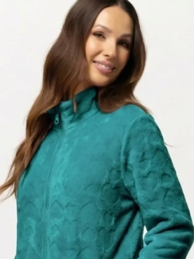 SièLei Coraline Soft OF71 vestaglia ottanio zip