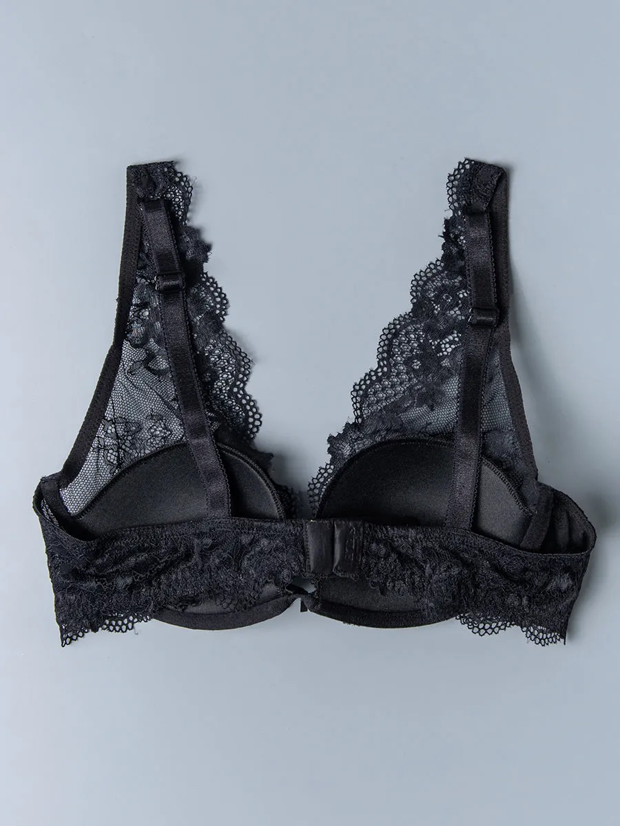 Si'èLei Wonder Lace 2451 bralette pizzo imbottita nero