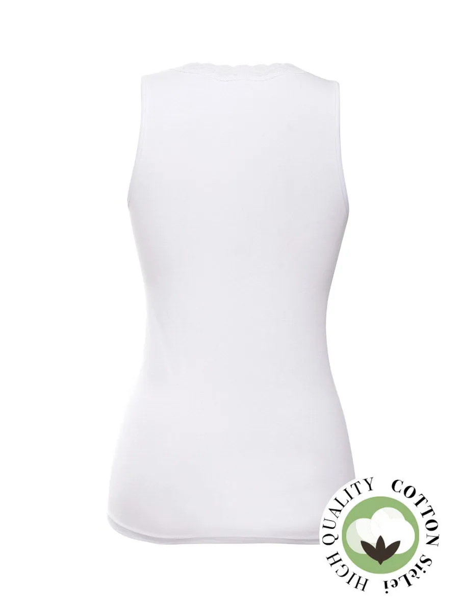 Si'èLei Natural Cotton 1434 canotta bianca cotone bio