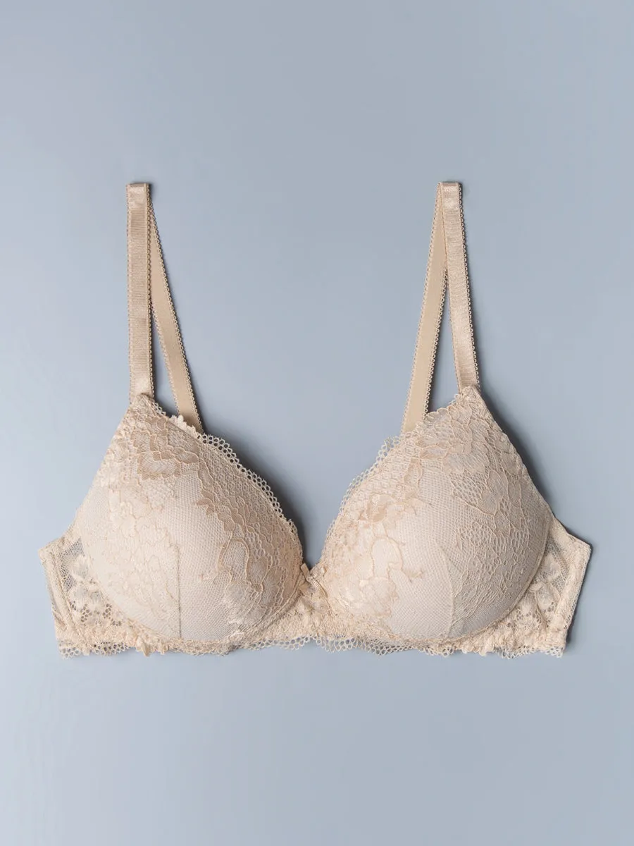 Si'èLei 2446 reggiseno senza ferretto cipria in pizzo