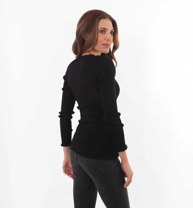 Casagin Maglia girocollo in lana donna calda senza cuciture