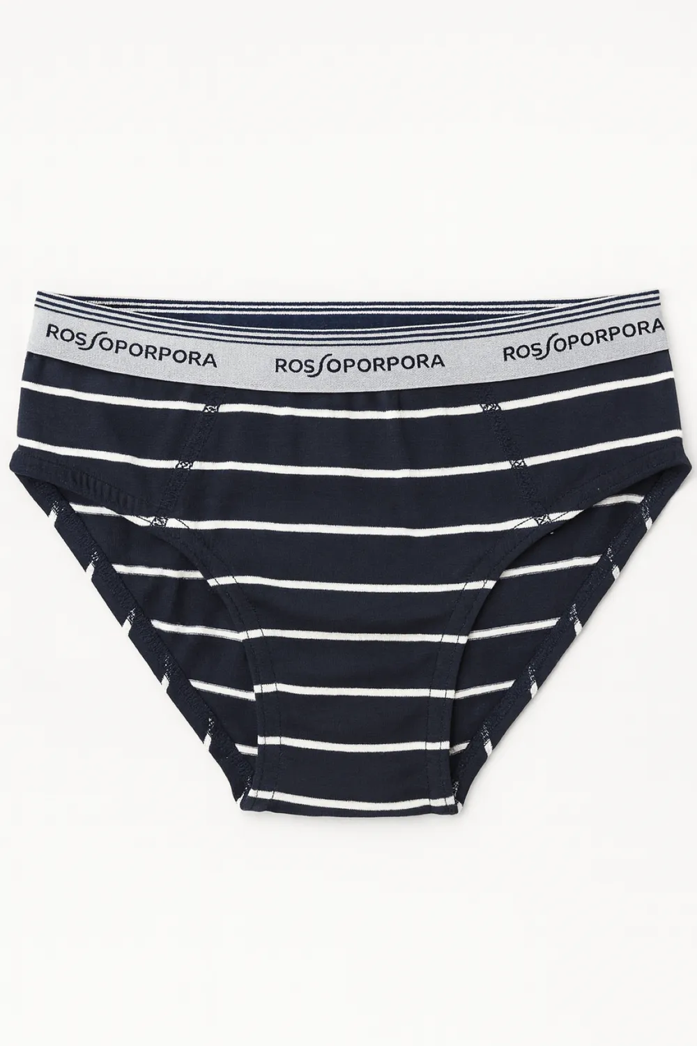 Rossoporpora Slip Bimbo Cotone Blu 3pack elastico logato