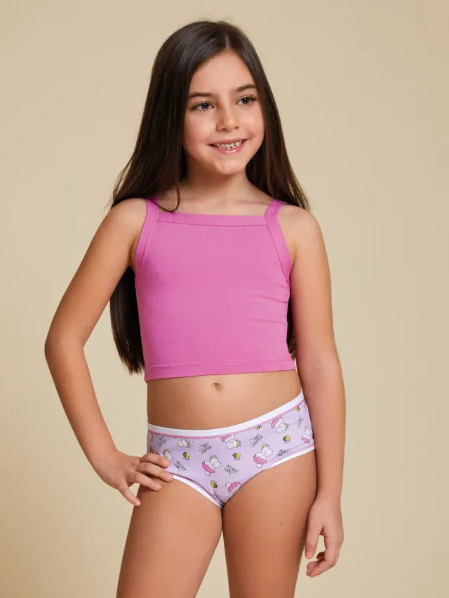 Jadea 834 Slip Bambina Ippopotamo Lilla Cotone