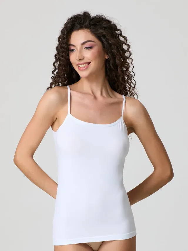 Jadea Basic 4179 top spalline cotone modal donna