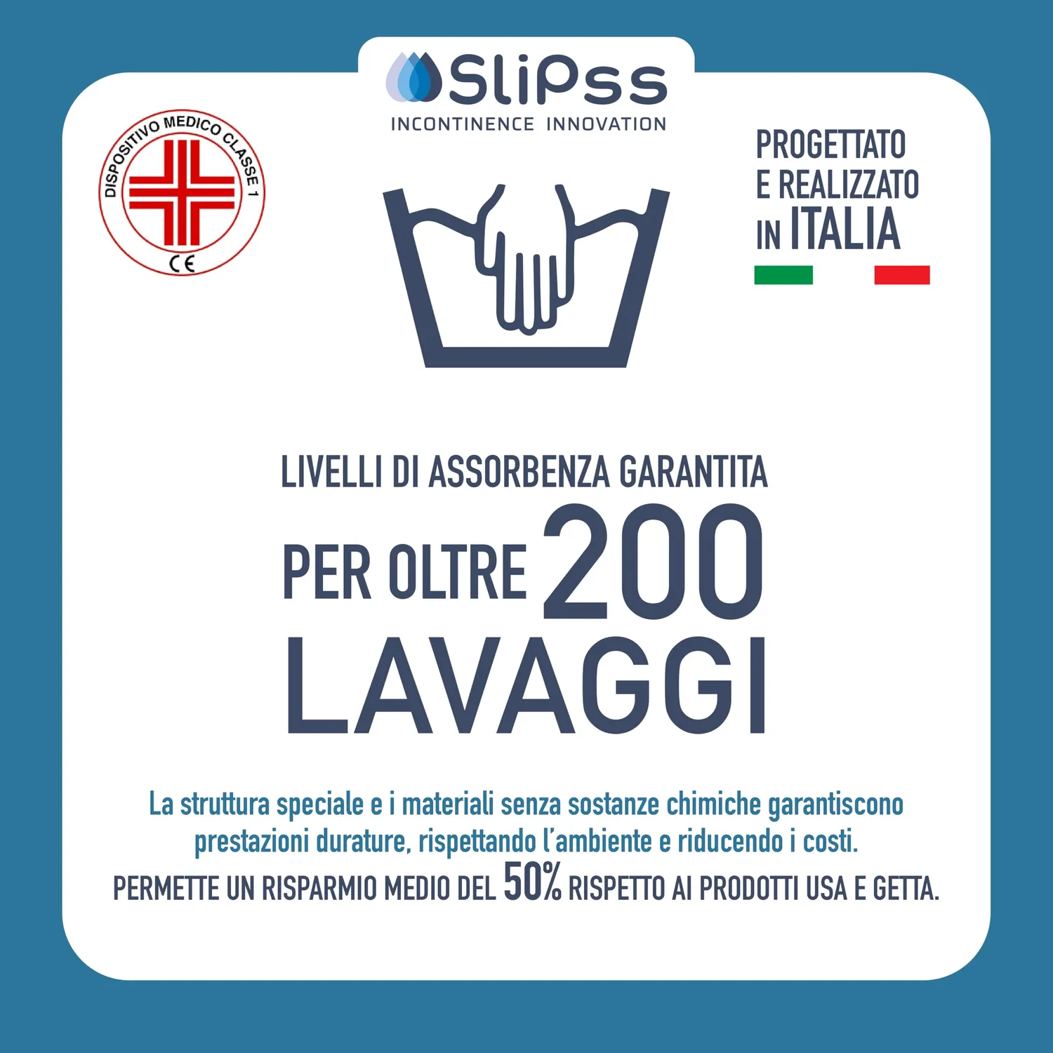 SliPss Uomo boxer assorbente XL nero 200 ml