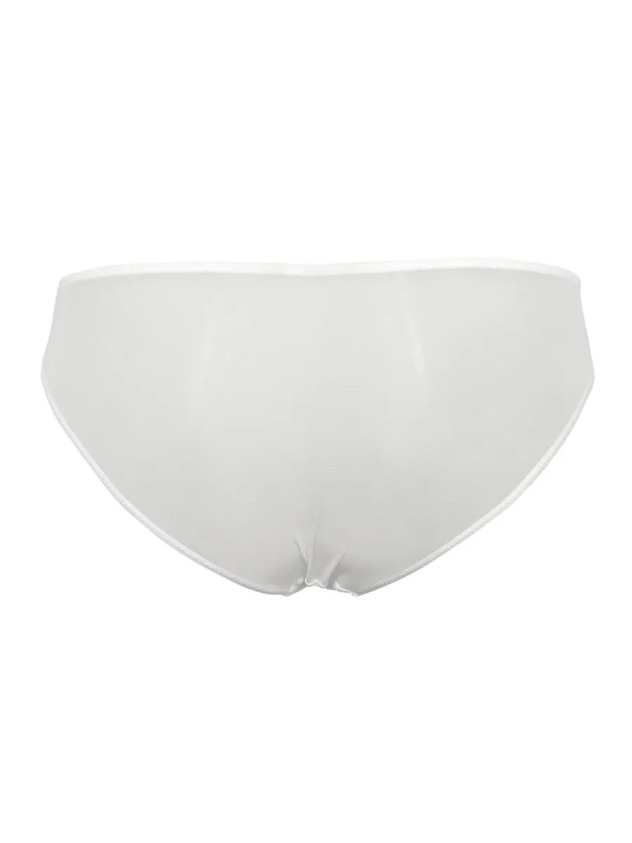 Si'èLei Glam 1945 slip bianco latte tulle ricamato