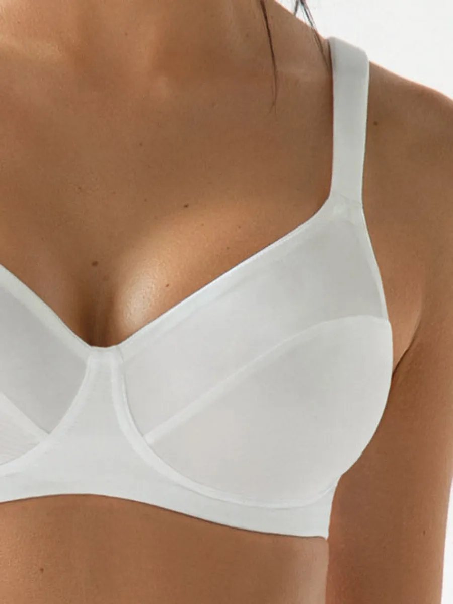 Si'èLei Plus 2540 Reggiseno Francese Bianco Senza Ferretto