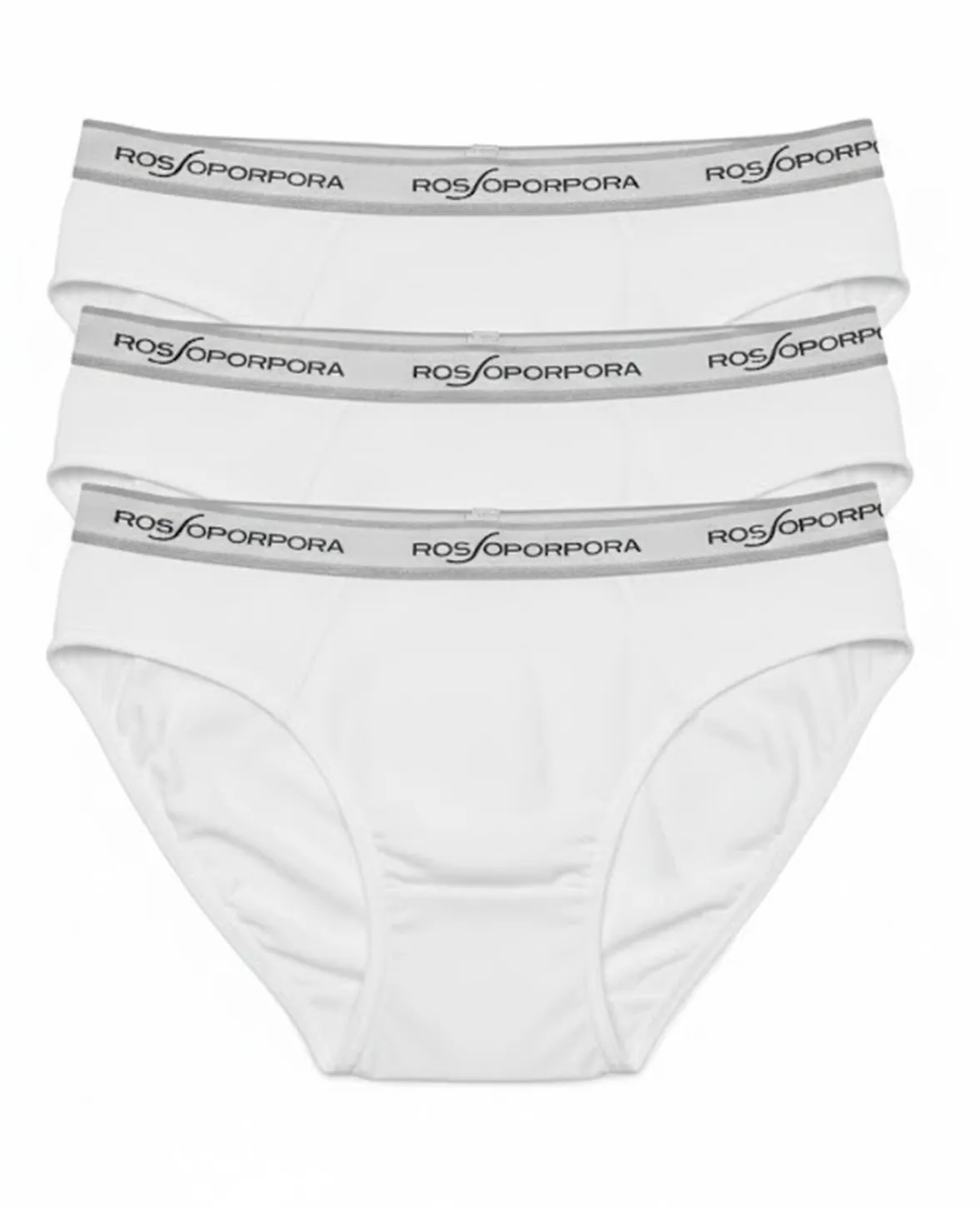 Rossoporpora slip uomo cotone elastico logato 3 pezzi