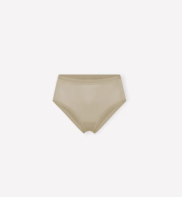 Casagin slip midi donna tessuto naturale nero vita alta