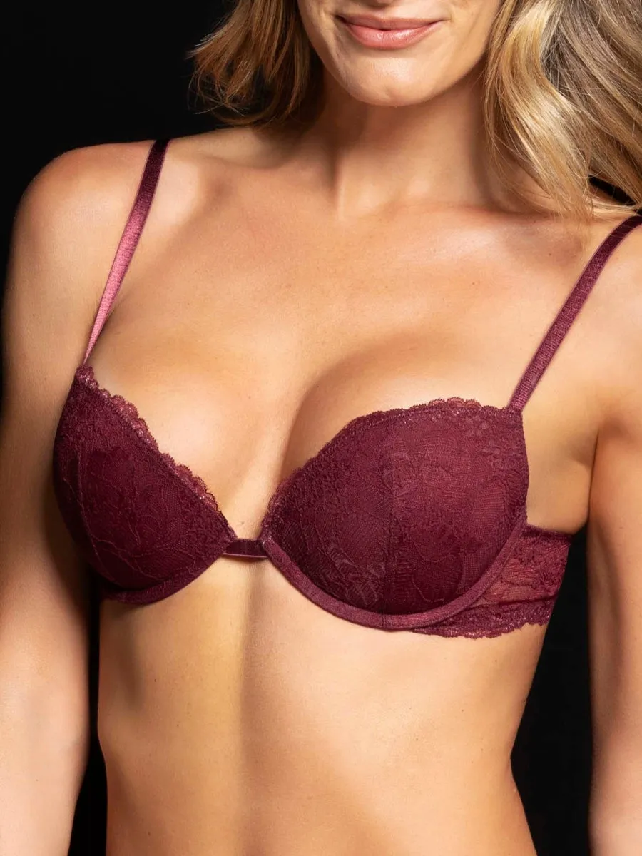 Si'èLei Only Lace 8034 reggiseno push-up pizzo melograno
