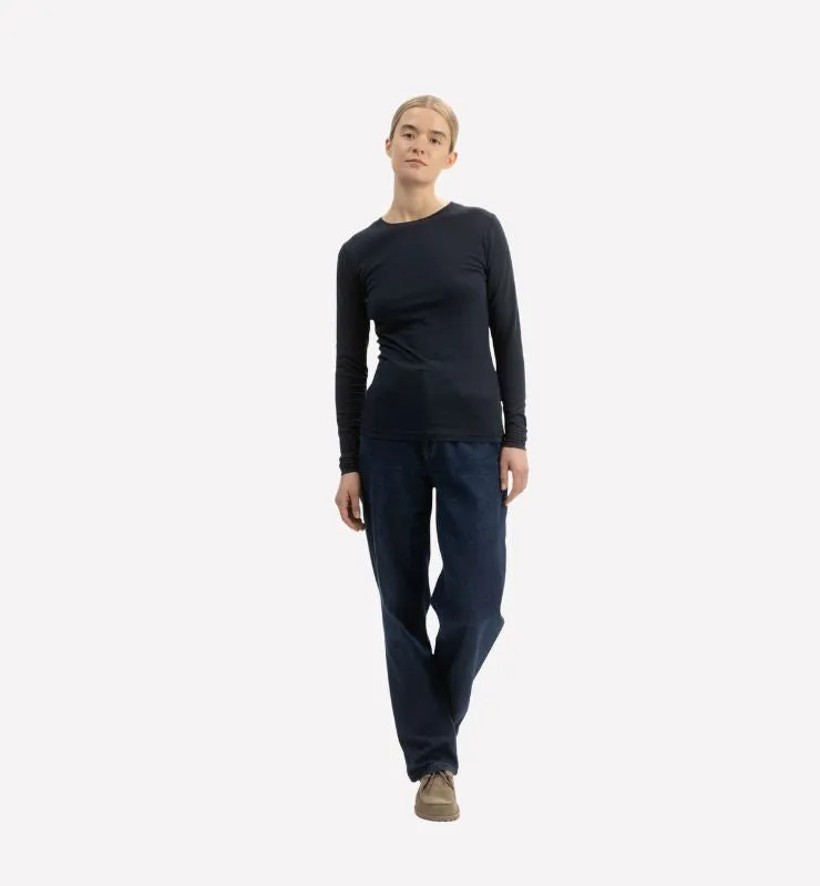 Casagin Maglia Basic Maniche Lunghe Cotone Biologico Nero
