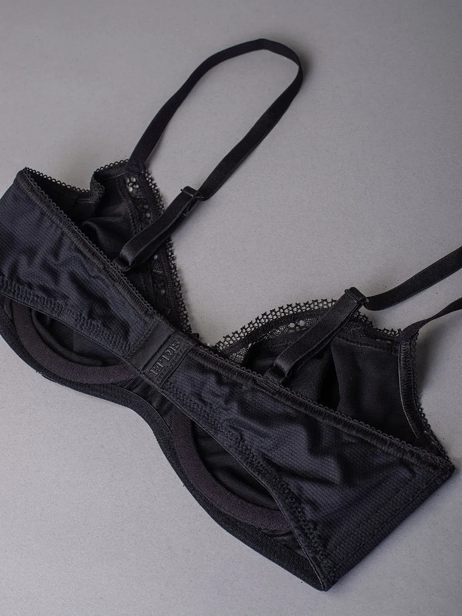 Si'èLei 1870 reggiseno con ferretto nero jacquard