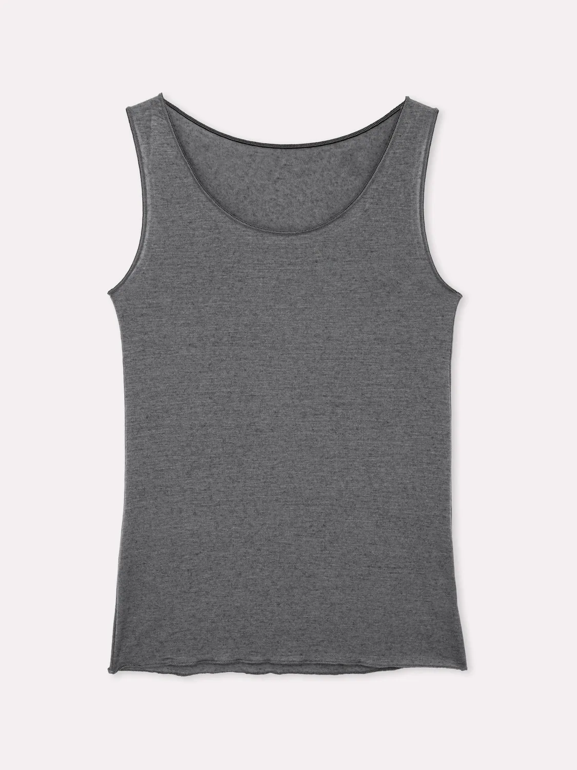 Jadea Basic 4709 canotta cashmere spalla larga grigio calda