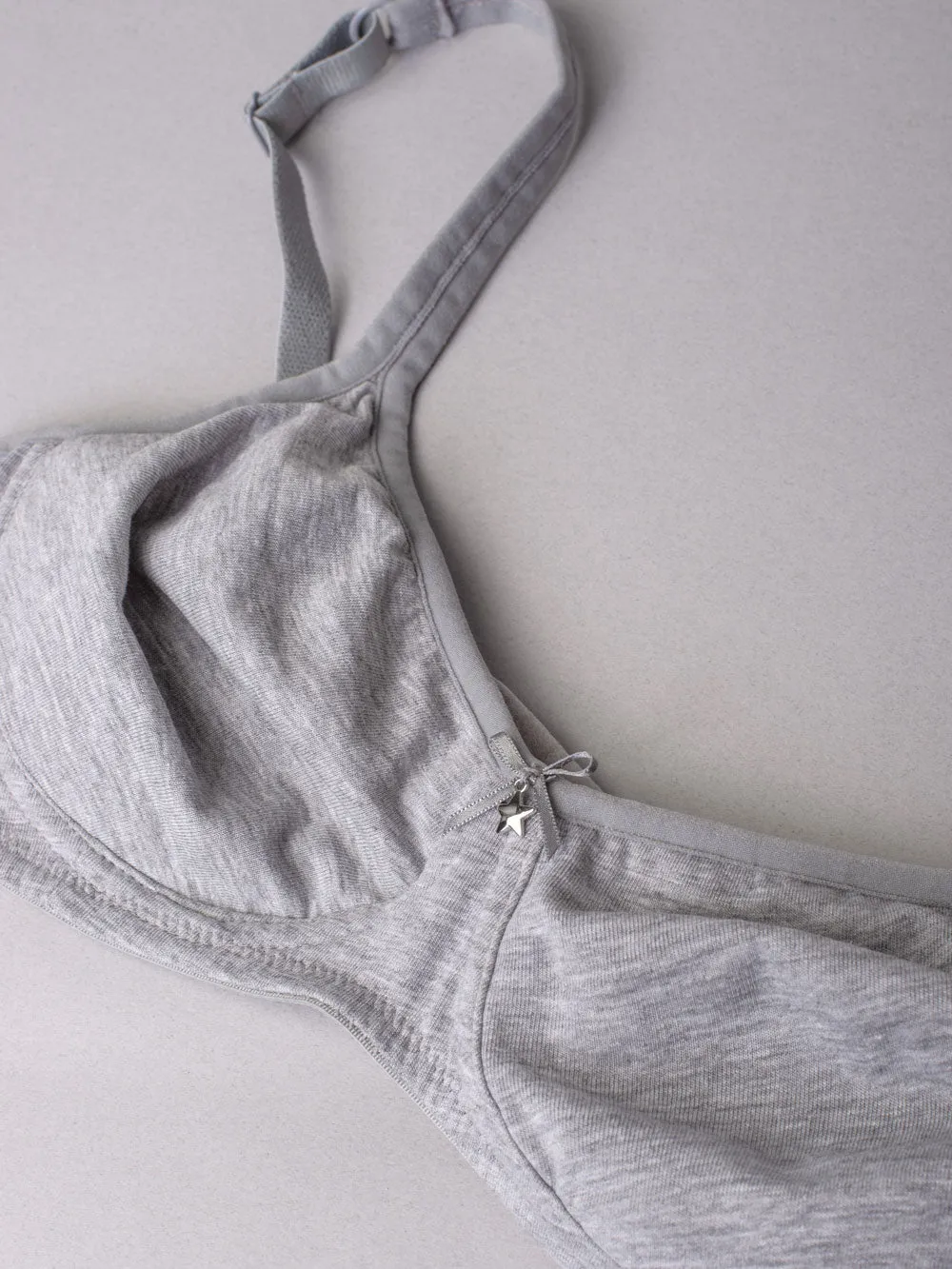 Si'èLei Natural Cotton 1452 reggiseno grigio cotone bio