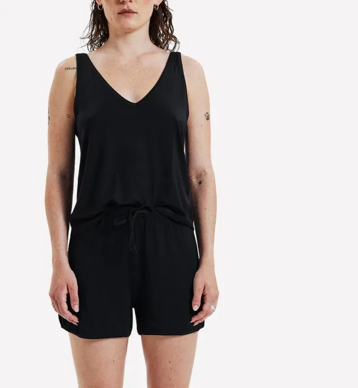 Casagin pigiama corto nero canotta in Tencel
