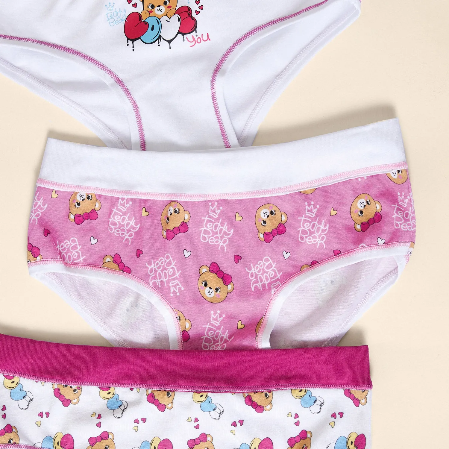 Jadea 844 slip bambina orsetto cotone fucsia