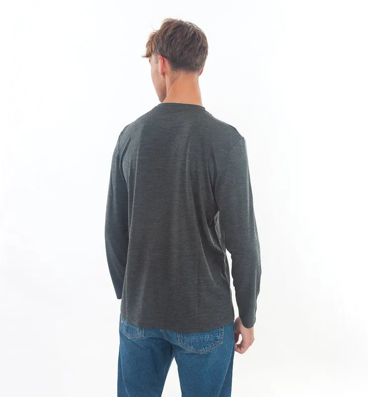 Casagin maglia uomo blu lana merino e seta