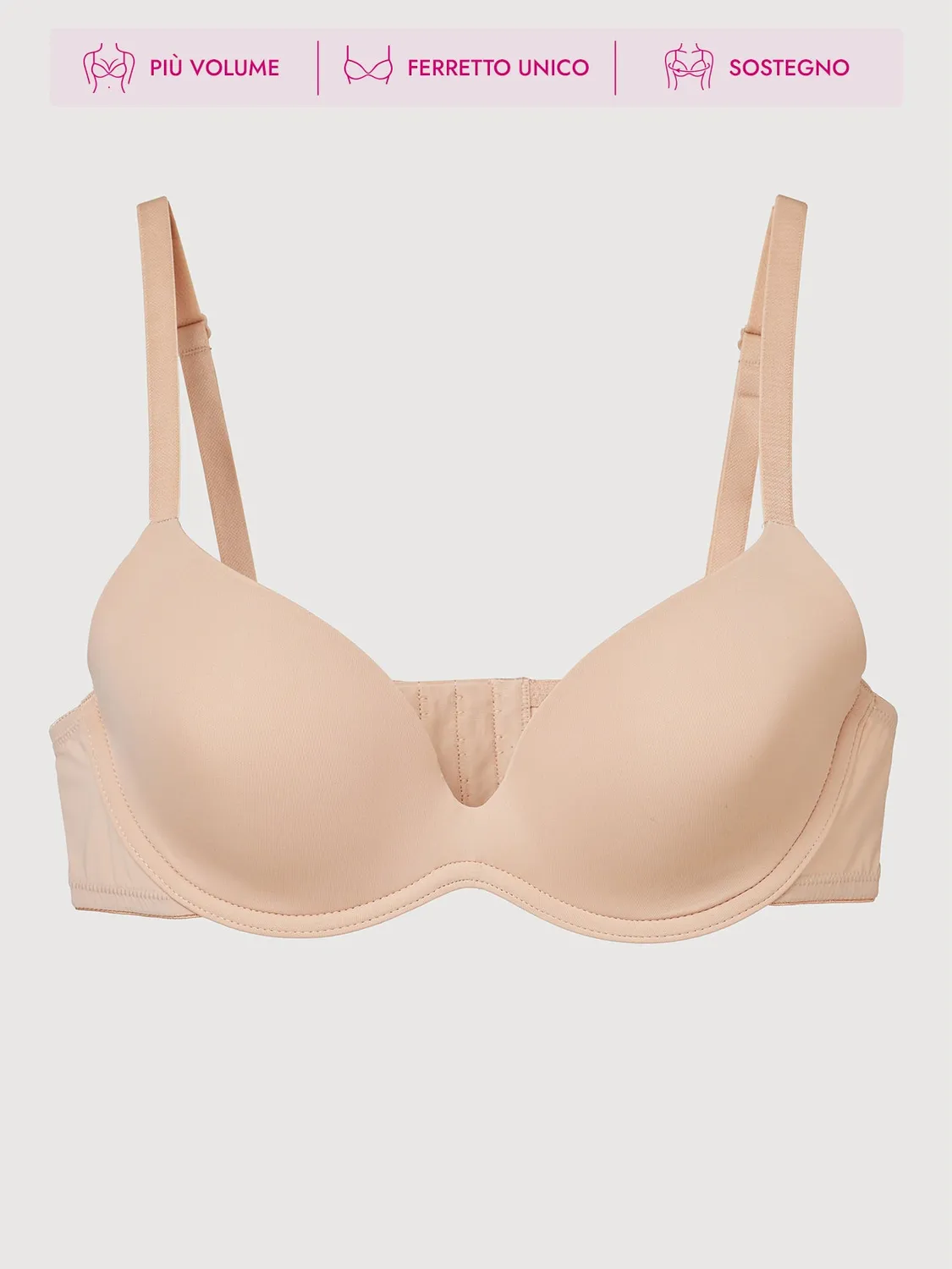 Jadea Desiderio reggiseno balconcino ferretto beige