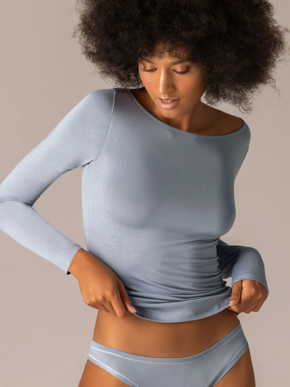 Si'èLei Today 6014 maglia manica lunga denim