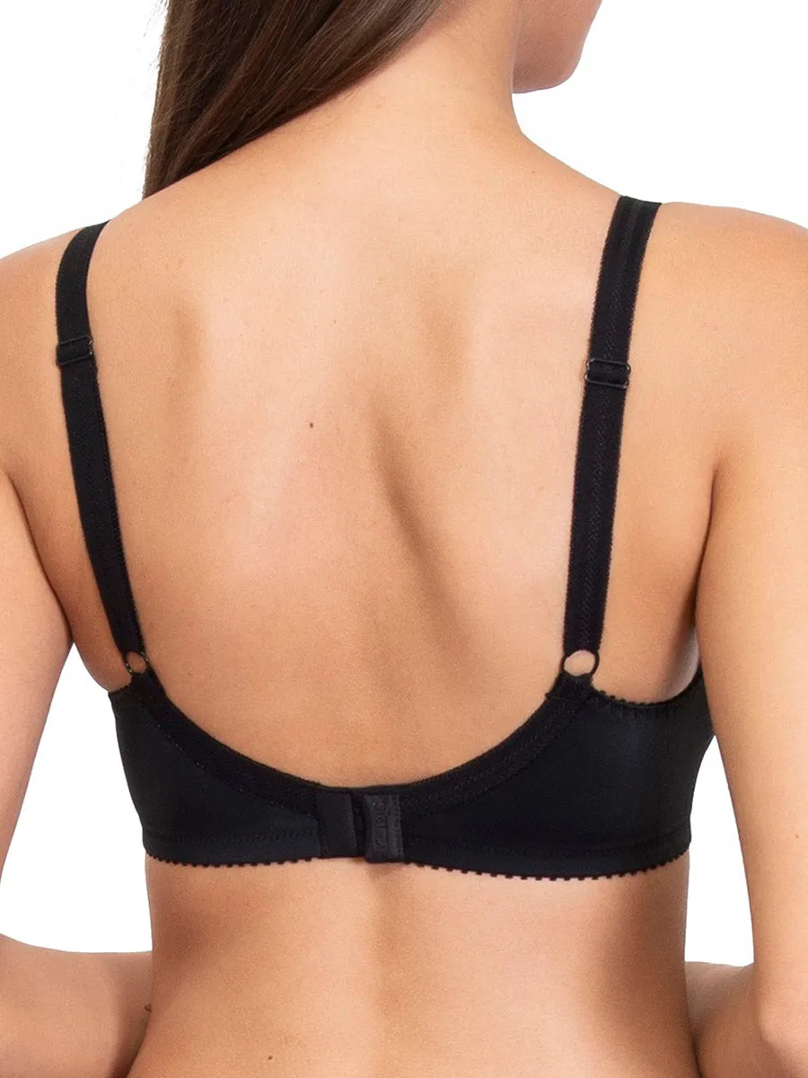 SièLei Donna 962 reggiseno francese nero cotone con ferretto