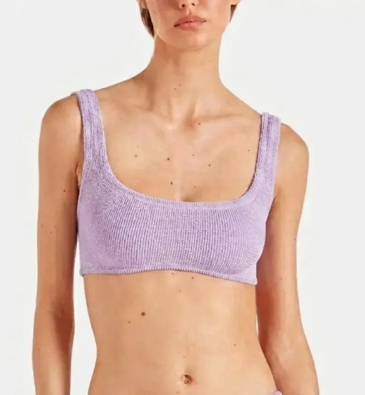 Casagin Eco Crinkle bralette costume glicine taglia unica coprente