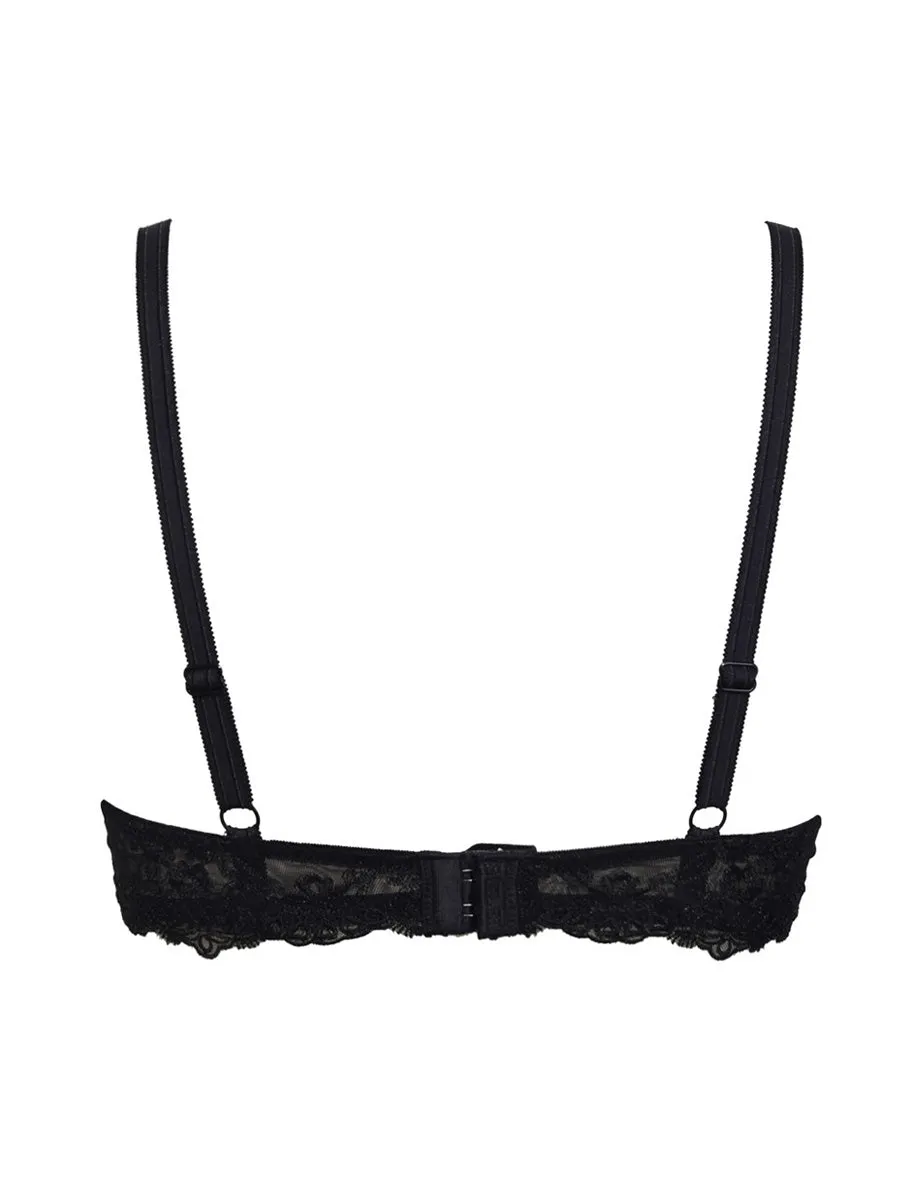 SièLei Glam 1940 reggiseno francese tulle nero