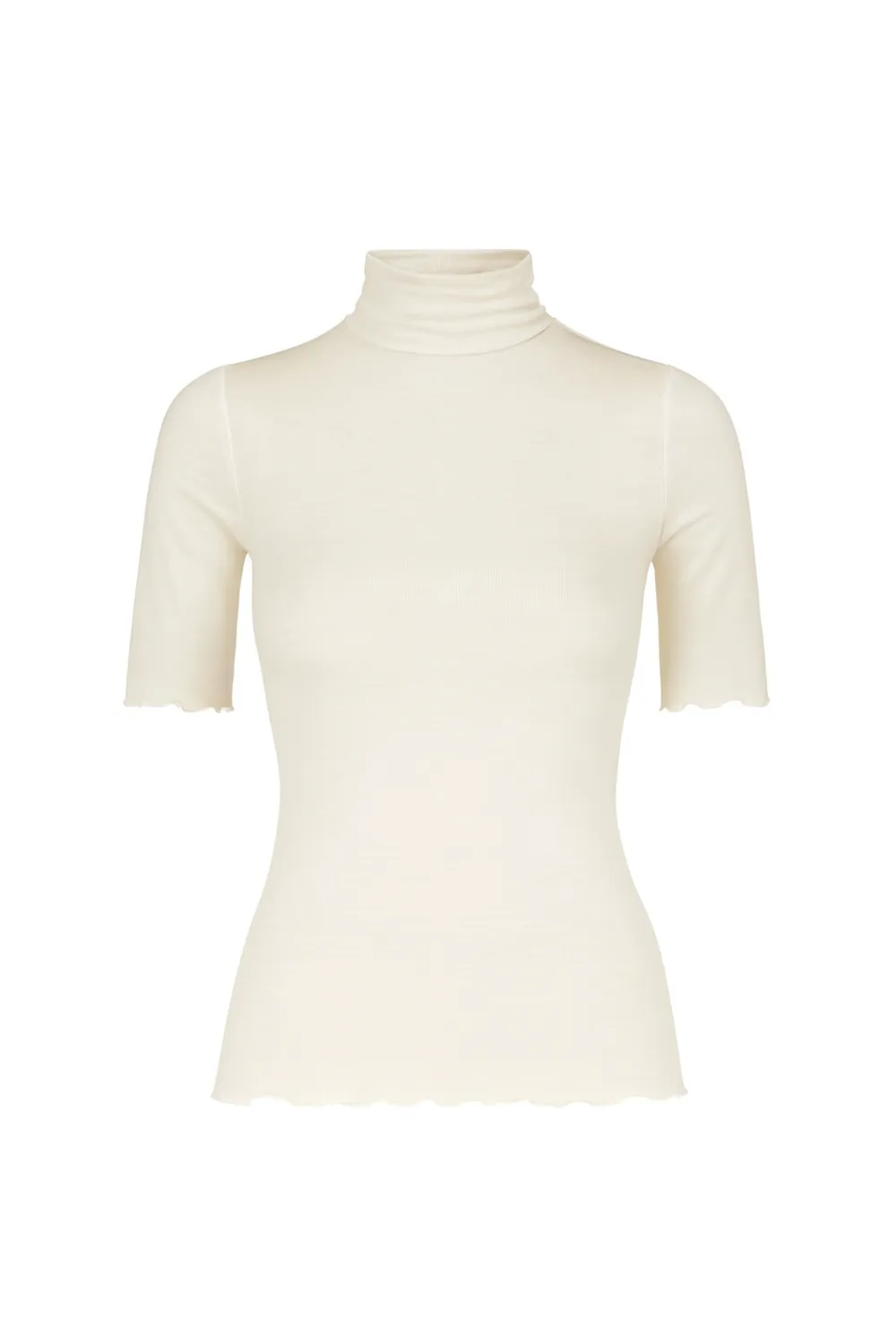 Rossoporpora Cashmere dolcevita panna mezza manica