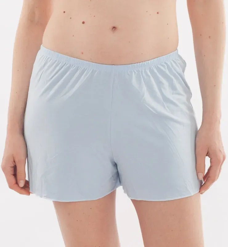 Casagin pantalone pigiama corto tessuto naturale azzurro fresco