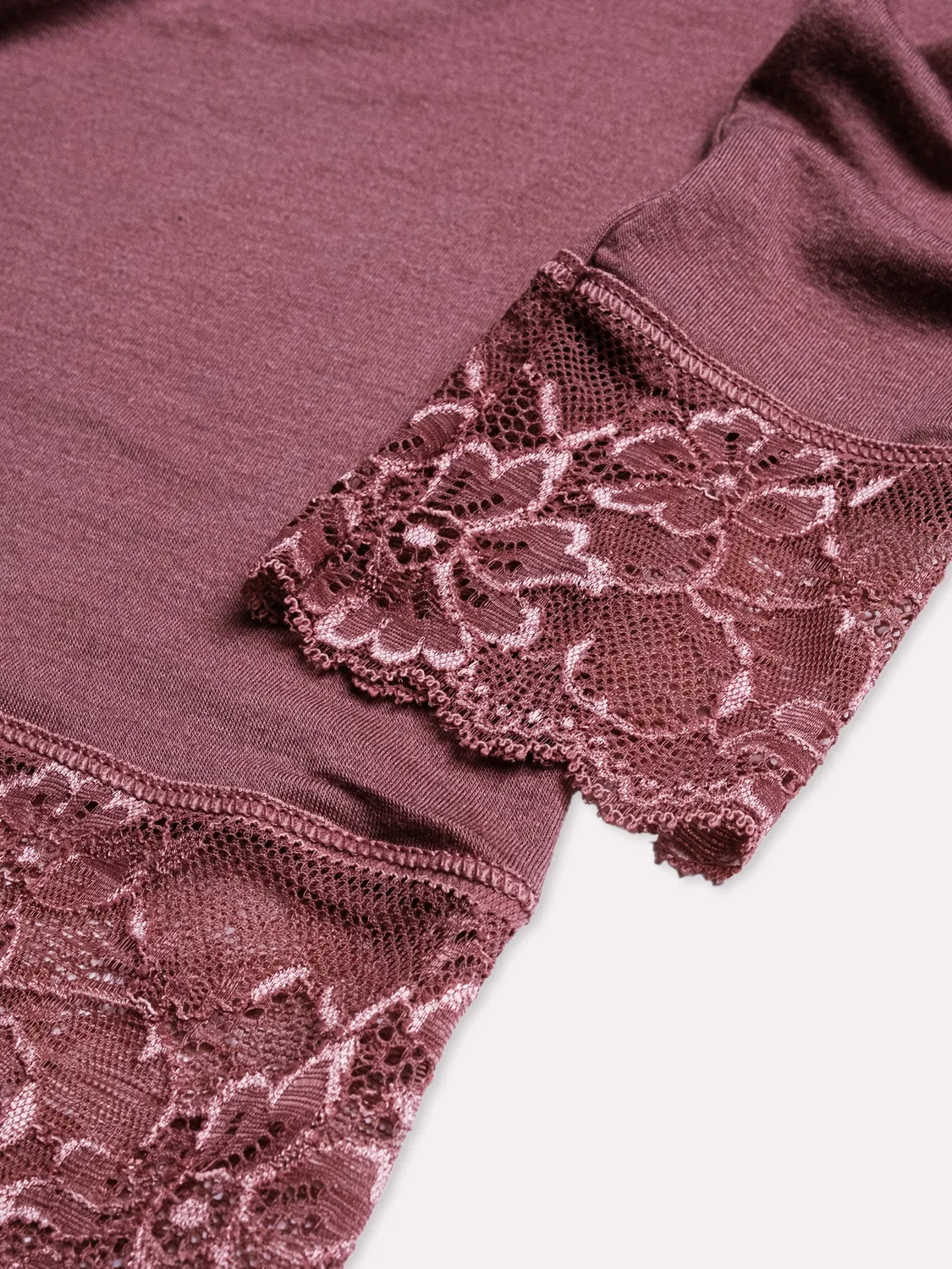 Jadea Basic 4649 maglia modal cashmere con pizzo