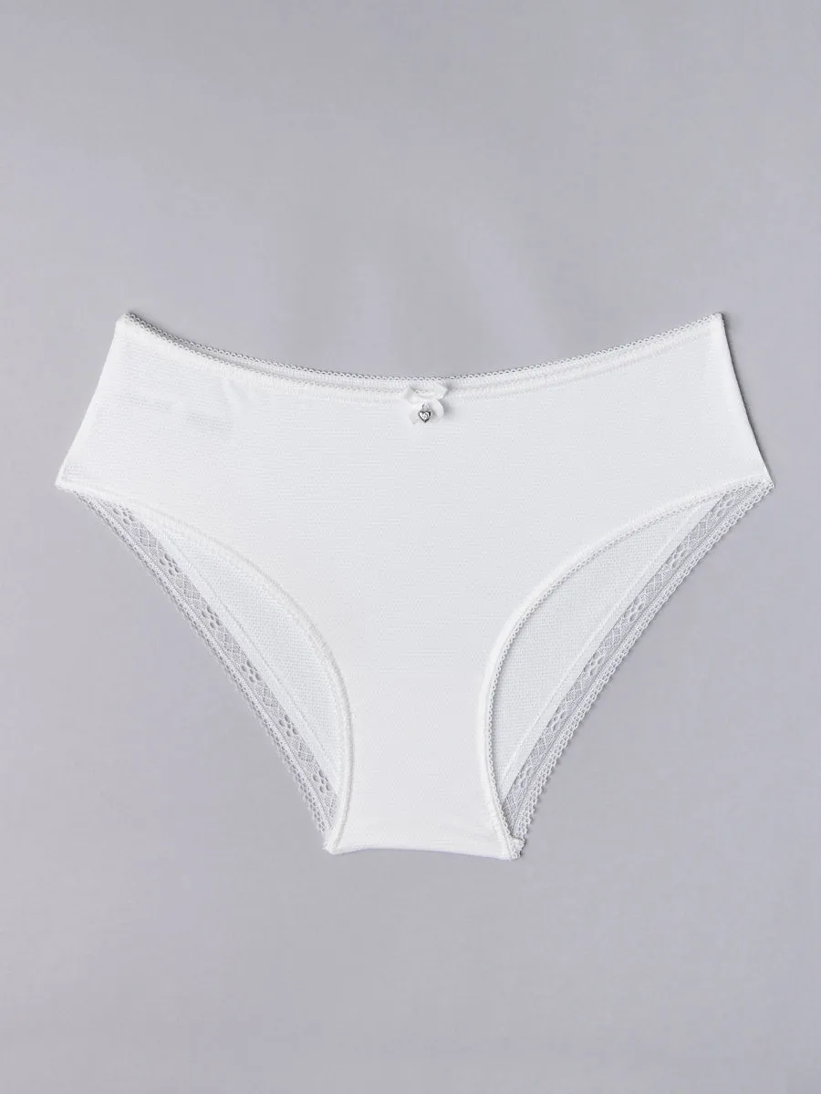 Si'èLei Darling 1879 Slip Alto Bianco Latte Jacquard
