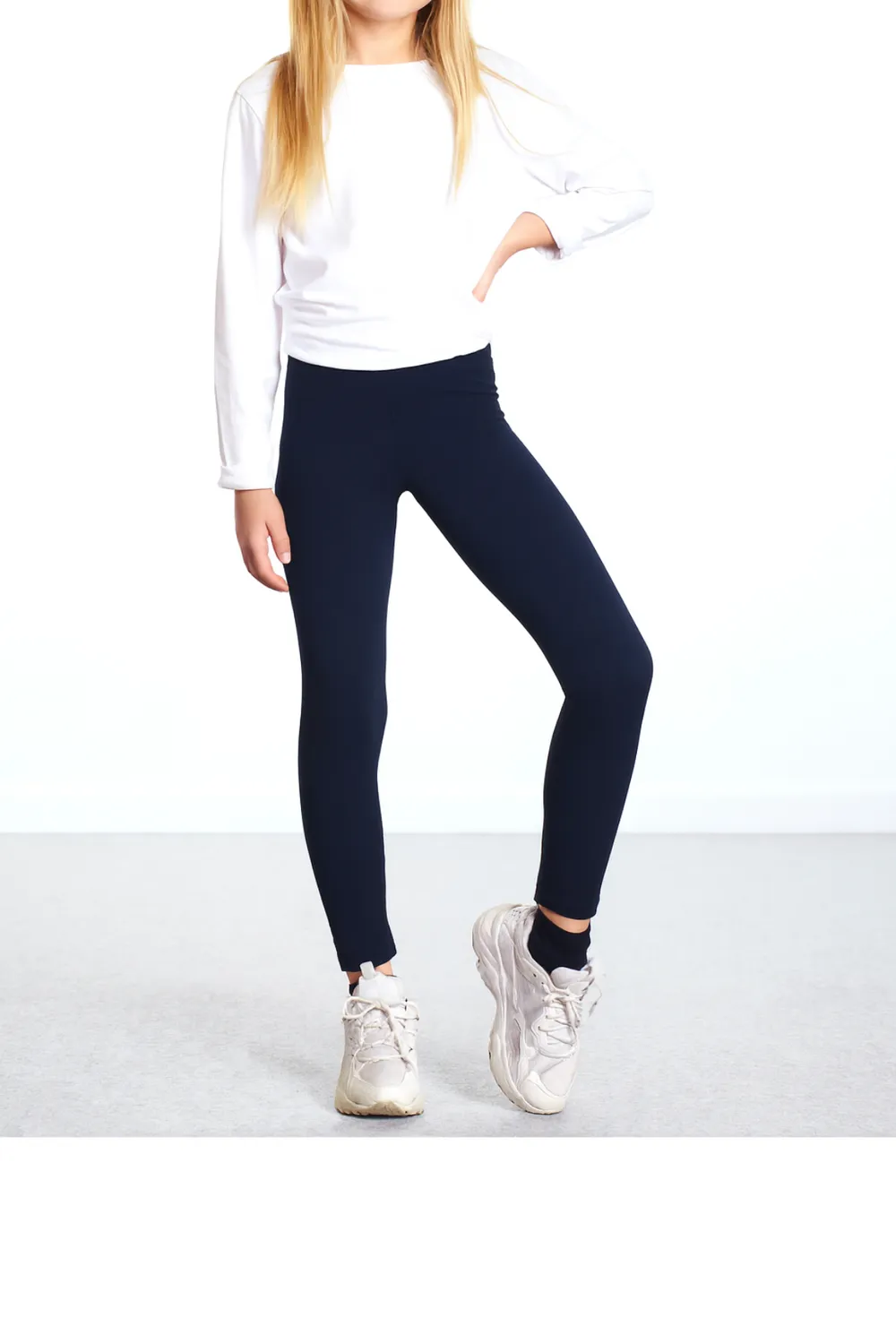 Rossoporpora Bimba Felpato leggings nero cotone