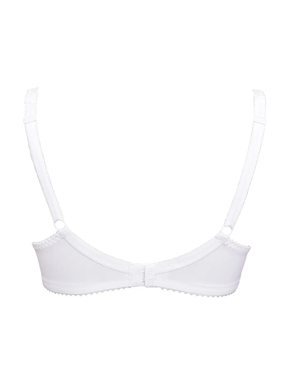 Si'èLei 940 reggiseno pizzo senza ferretto bianco cotone