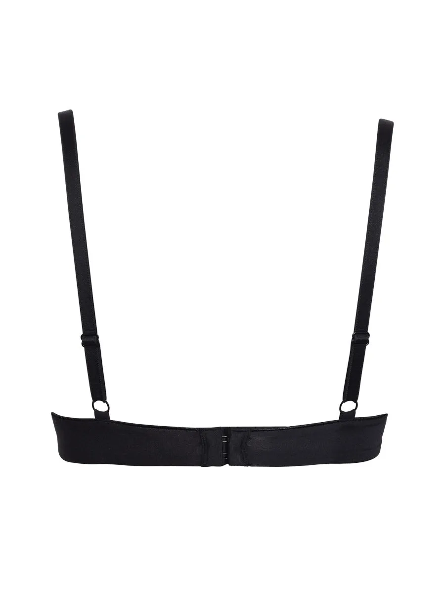 Si’èLei Plus 2544 reggiseno push-up nero microfibra