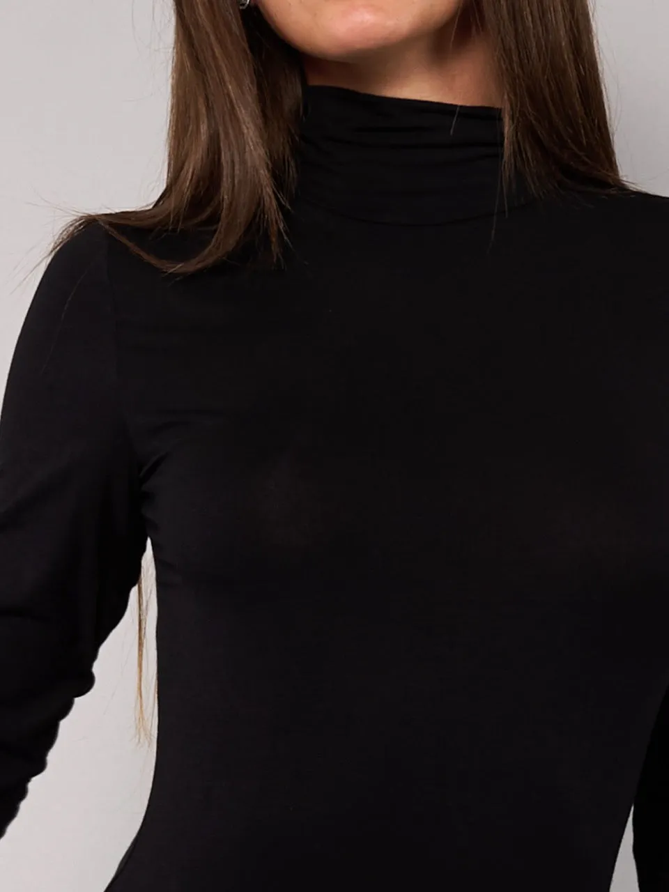Si'èLei Today 6018 body collo alto nero in modal
