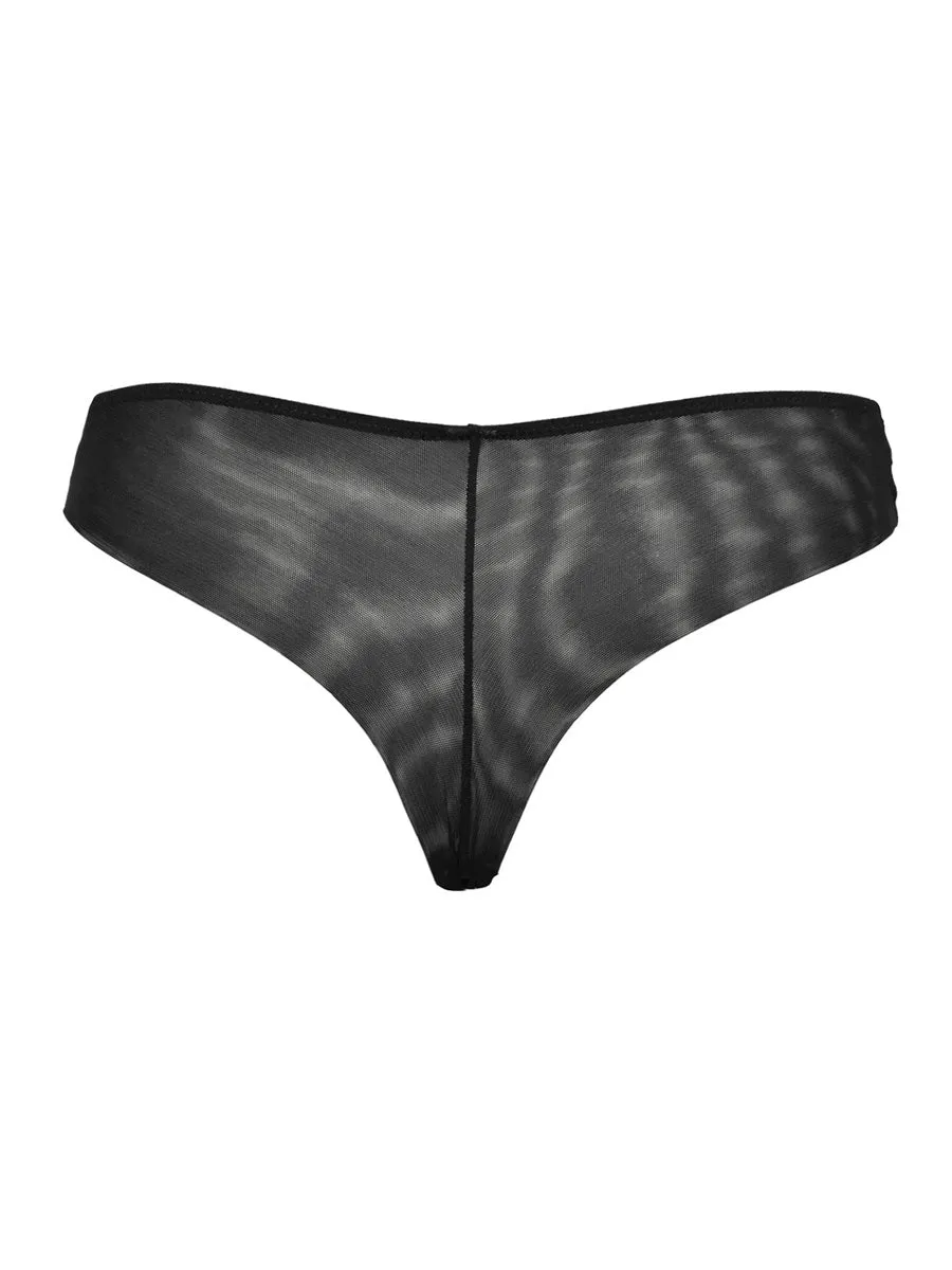 Si'èLei Glam 1947 brasiliana nero tulle ricamato